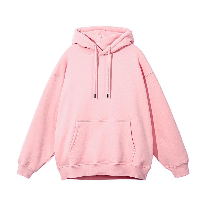 Unisex Heavyweight Hoodie: Solid Color American Street Style for Autumn/Winter