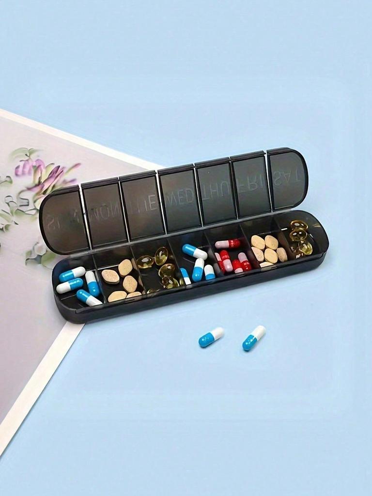 1pc Portable Travel Medicine Box Moisture-proof Pill Organizer Reusable Medicine Box