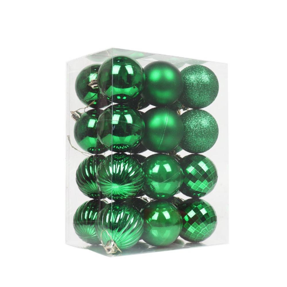 24PCS 11 Colors Christmas Ball Set Plastic Xmas Baubles High-quality Christmas Tree Balls  Home