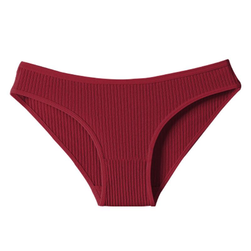 Women s Low-Rise Ribbed Cotton Briefs - Sexy and Sporty L