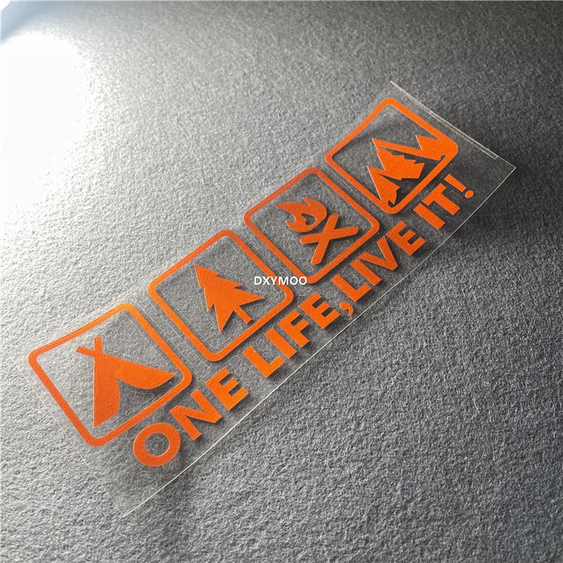 Camping Outdoor Enthusiast Car Sticker Wild Survival Quadruple Decal for Vehicle Auto Window Tail Body