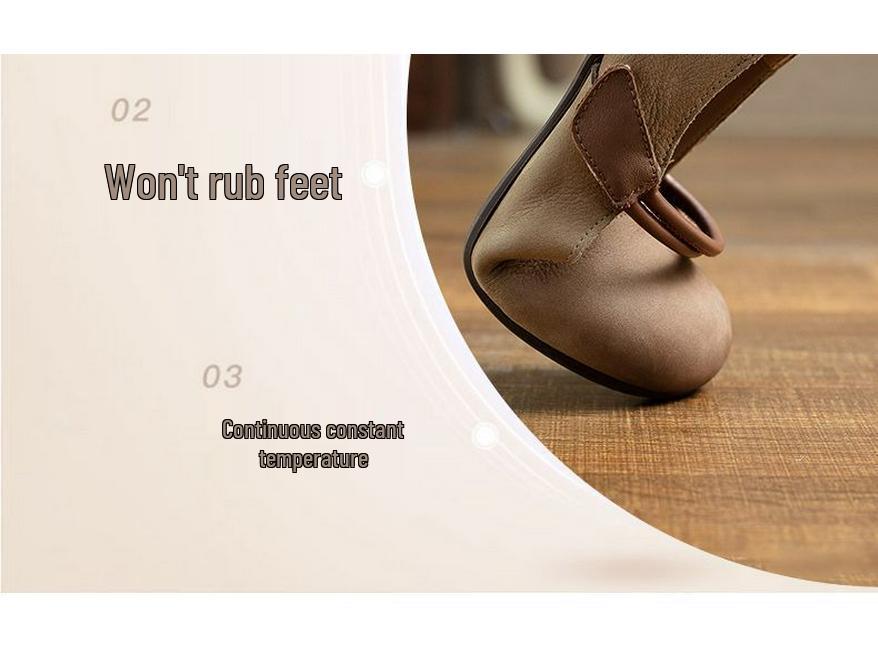 Women's Retro Genuine Leather Mary Jane Shoes - Soft Sole, Lightweight, Flat Bottom, Perfect for Spring and Autumn.