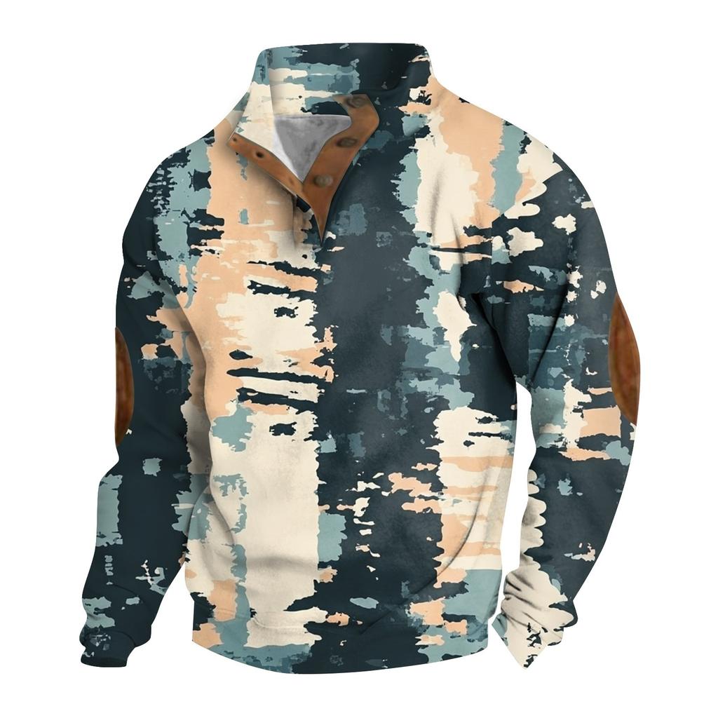 Men's Standing Collar Sweatshirt Is Outdoor Casual Sweaters Tops