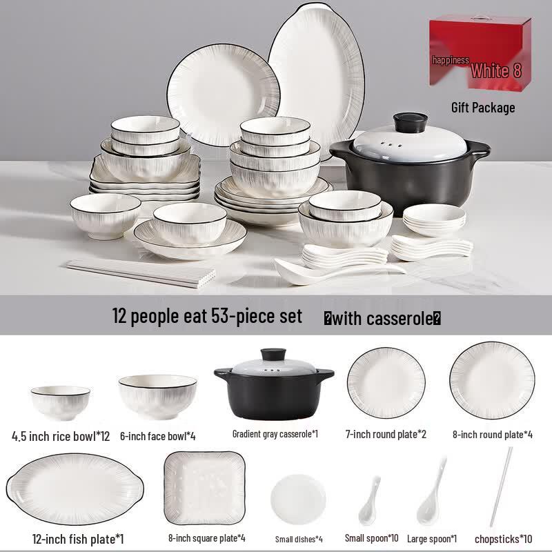 Yipan Japanese Underglaze Bone China Dinnerware Set