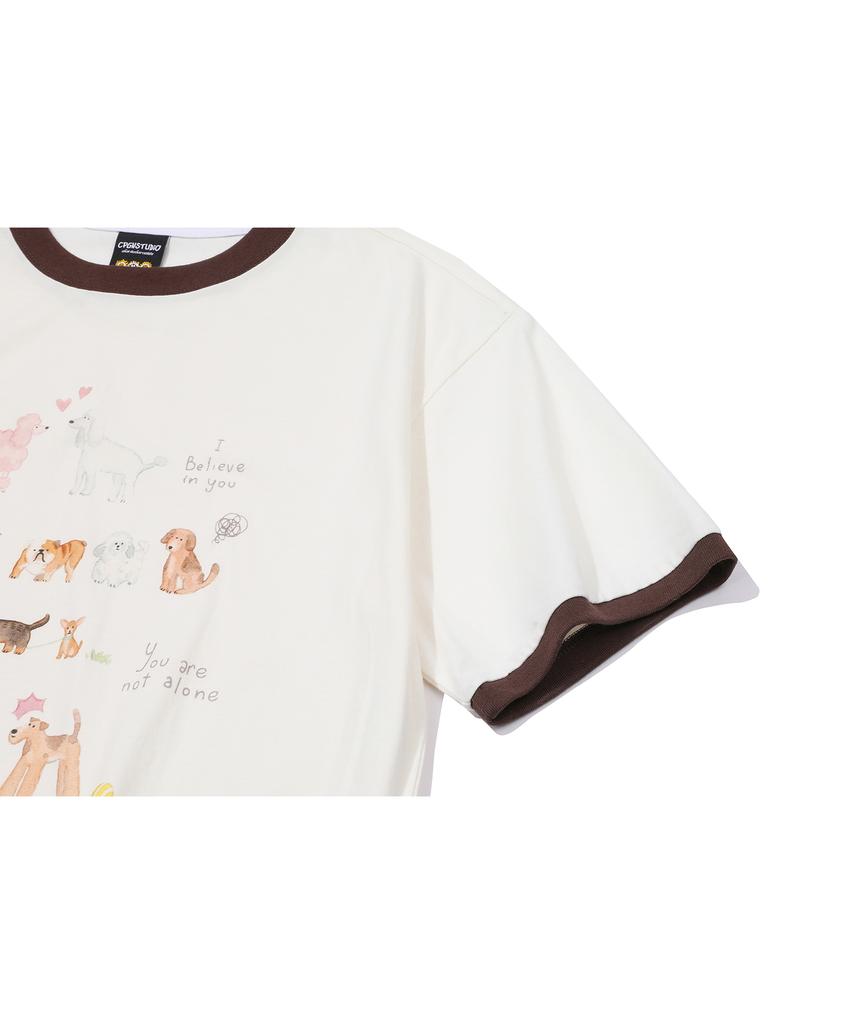 CPGN STUDIO Cozy Puppy Ringer Tea Cream
