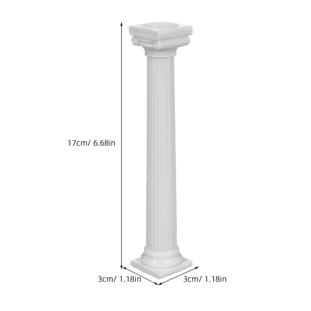 8Pcs Round Burr-Free Plastic Cake Pillars Roman Column Style Cake Support Rods for Tiered Cakes Wedding Birthday Anniversary