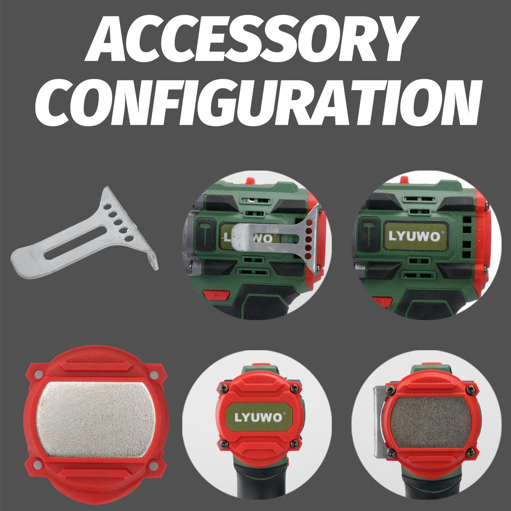 LYUWO 16V Brushless Cordless Electric Drill 70N.m Self-Locking Chuck Power Driver 20+1 Torque Settings 2 Speed Power Tools