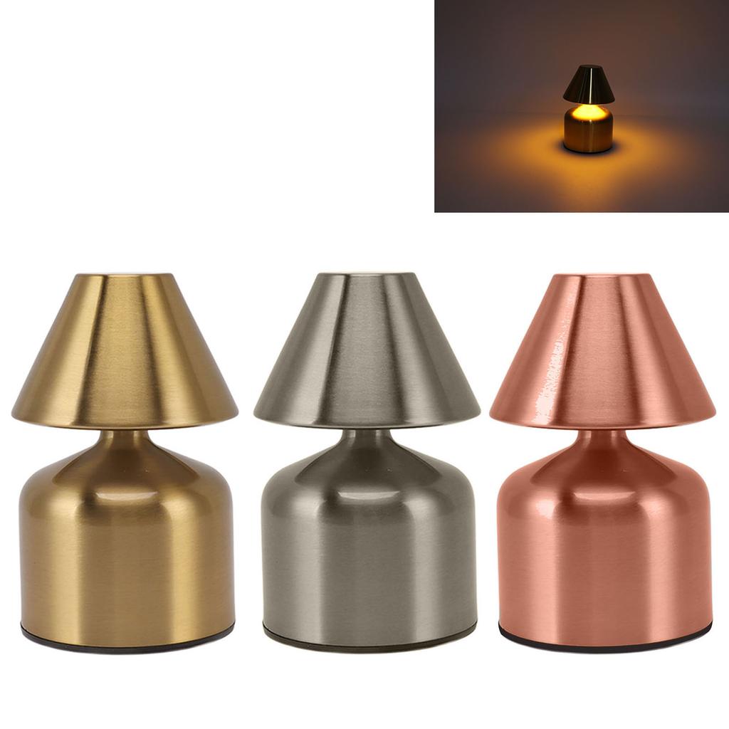 Touch Desktop Light 3 Color LED Hardware Acrylic Cordless Stepless Dimming Table Desktop Lamp 3W Space Saving for Restaurant