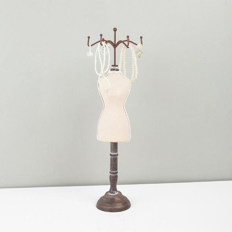 Velvets Covered Wood Jewelry Display Stand with Elegant Design Suitable for Secure Necklace and Bracelet Exhibition