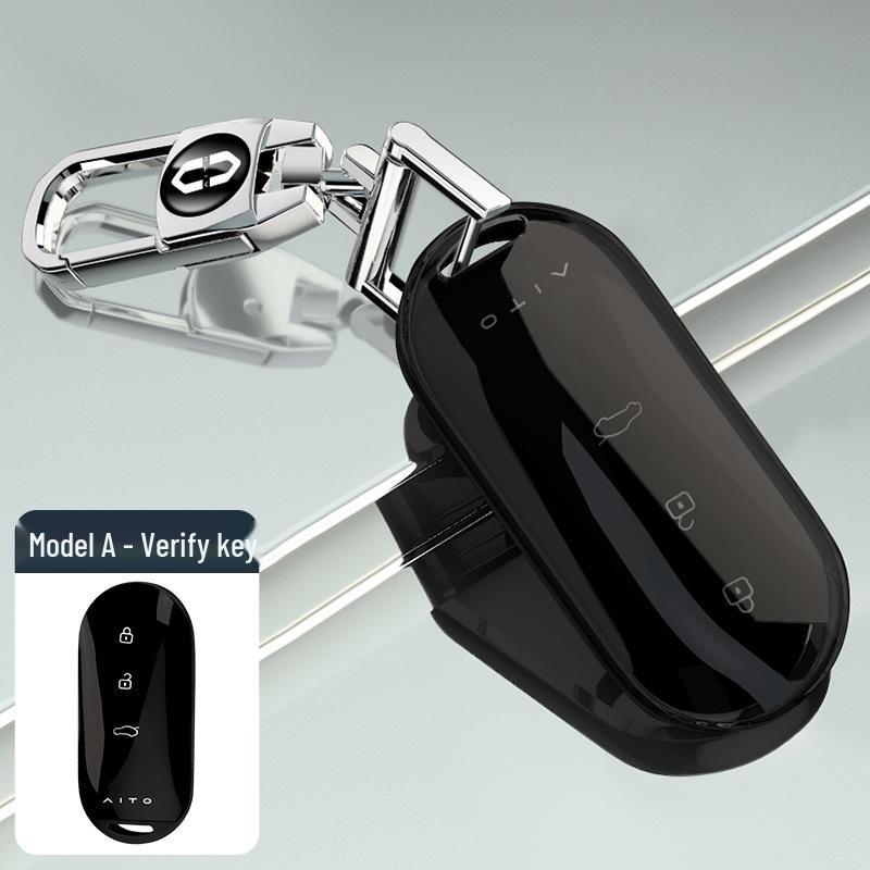 Transparent Protective Card Key Case for AITO Wenjie M5/M7/M5EV with Secure Buckle for All Genders