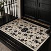 Elegant Botanical Print Doormats Flora Floramour Design French Quote Welcome Mats for Modern Entrance Home Decor