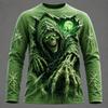 Halloween MenGraphic Printed Long Sleeve  T Shirt Gothic Skull  Pullover Tops Autumn New Festive Gift Men Clothing Tops Tees