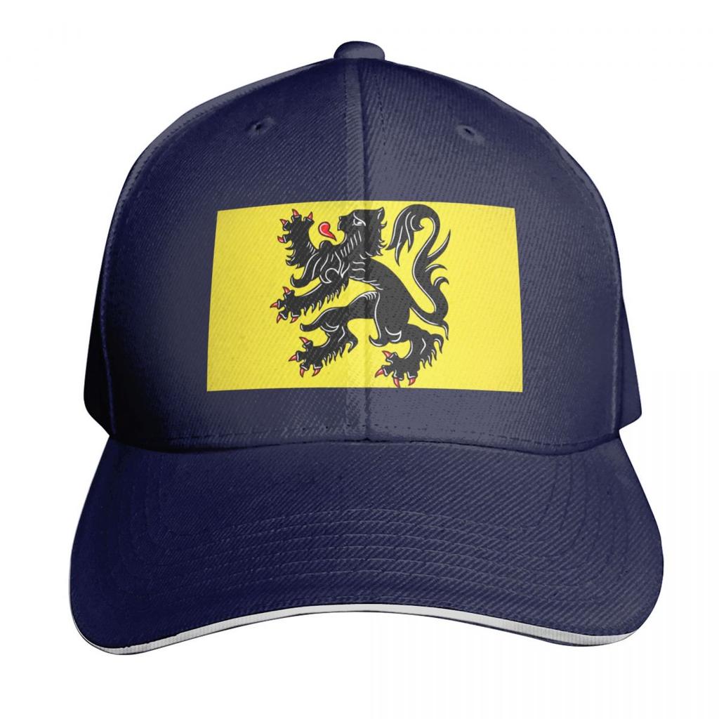Flanders Flag Baseball Cap Tea Hat Hiking Hat Fashionable Snap Back Hat Caps Women Unisexs