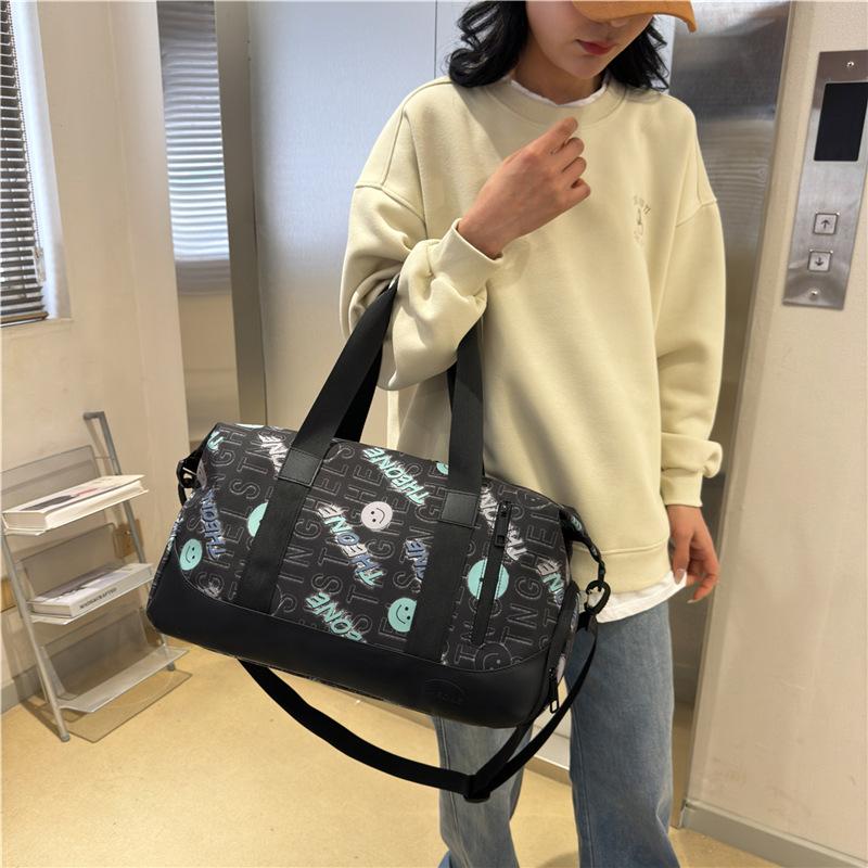 New Printed Large-capacity Fitness Bag, Short-distance Leisure Travel Travel Bag, Shoulder Storage Messenger Bag