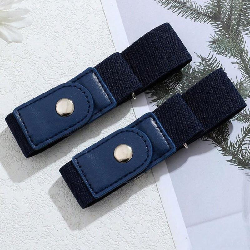 Elastic Belt Jean Button Stretch Adjustable Waist Buckle Quick Button for Pant Belt Tighten Waist Button Belt No Sew