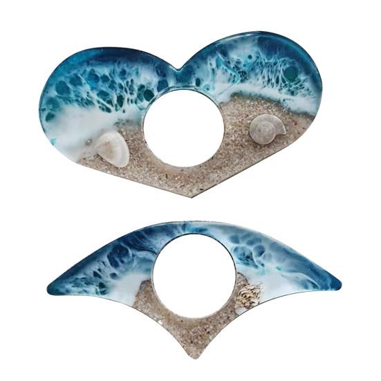 Ocean Beach Book Page Holder Handcrafted Thumb Ring Page Holder Resin Coastal Reading Accessories Gift for Book Lovers Literary Teachers