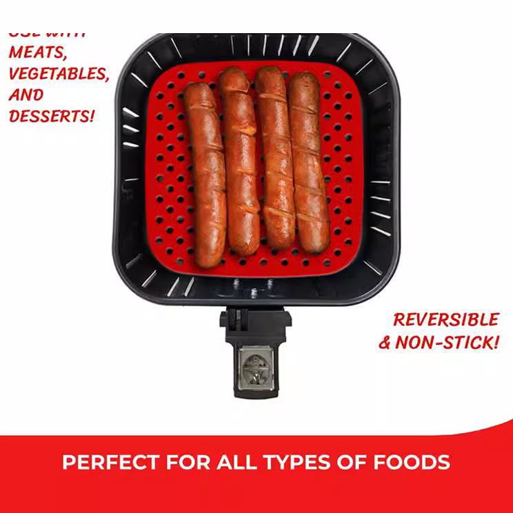 Airware Reusable Non-slip Silicone Air Fryer Liner - Round & Square Mats