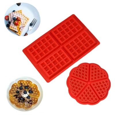 Silikon Waffle Kalıbı Kendin Yap Kurabiye Çikolata Şeker Fondan Pişirme Kalıbı Mini Muffin Tatlı Kek Pişirme Tepsisi Yapışmaz