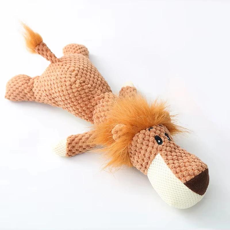 

Durable Chewable Plush Dog Toy for Large Puppies Squeaky Fleece Chew Toys for Teething Small Dogs Cute Cartoon Puppy XS