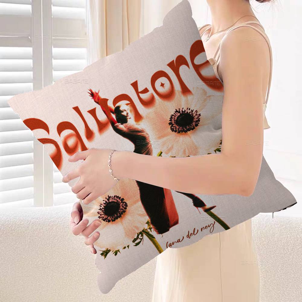 Singer Lana Del Rey Music Album Cushion Cover Inches Farmhouse Decor Home Throw Pillow Covers for Couch Decorations