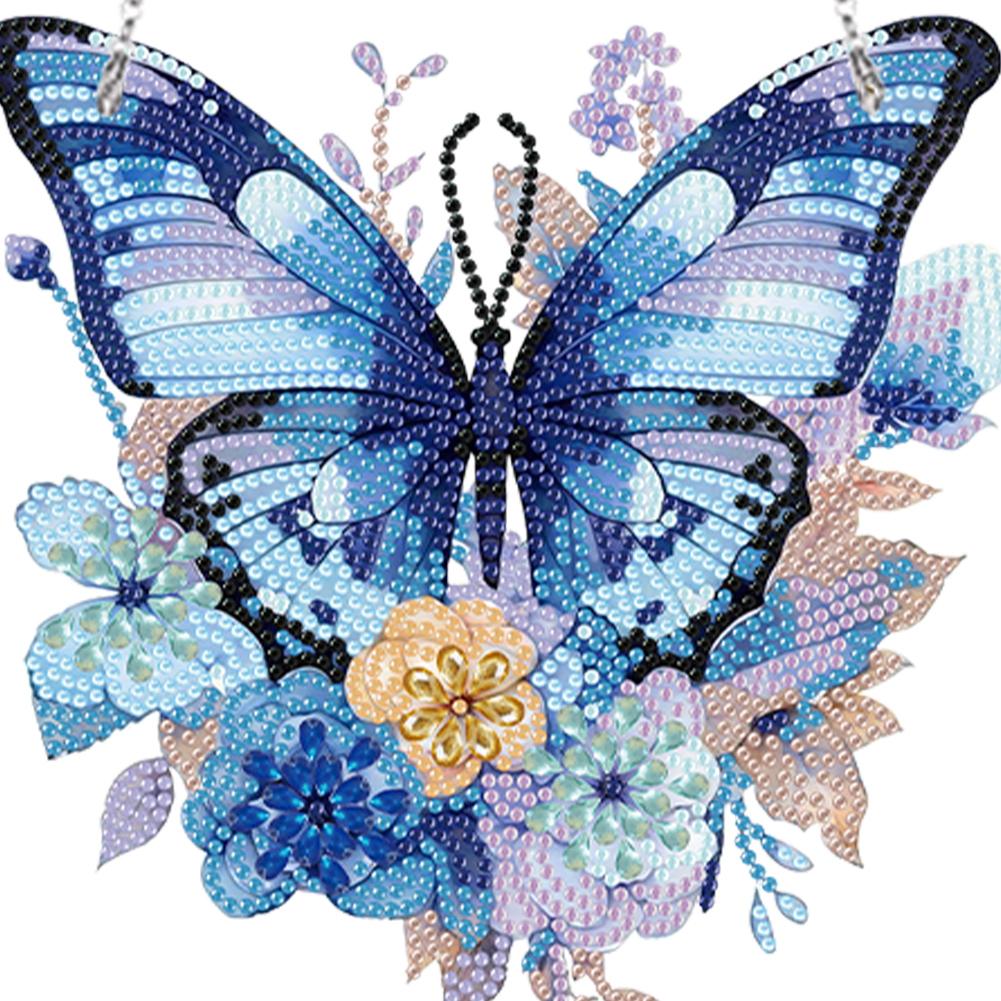 Acryl Einseitig Schmetterling Diamantmalerei Heimdeko Niedliches Diamantbild Hängender Anhänger Handgemachtes Tier für Bürodeko