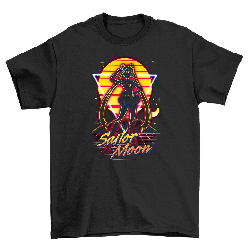Japanese Anime Sailor Moon Men's T-Shirt Summer New Retro Men's and Women's Streetwear