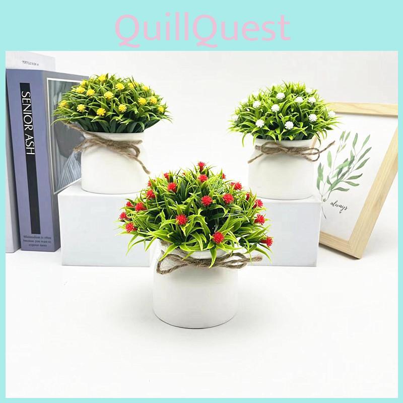 Gypsophila Plastic Paniculata L Potted Plant Bonsai With Roped Bow Wedding Decor