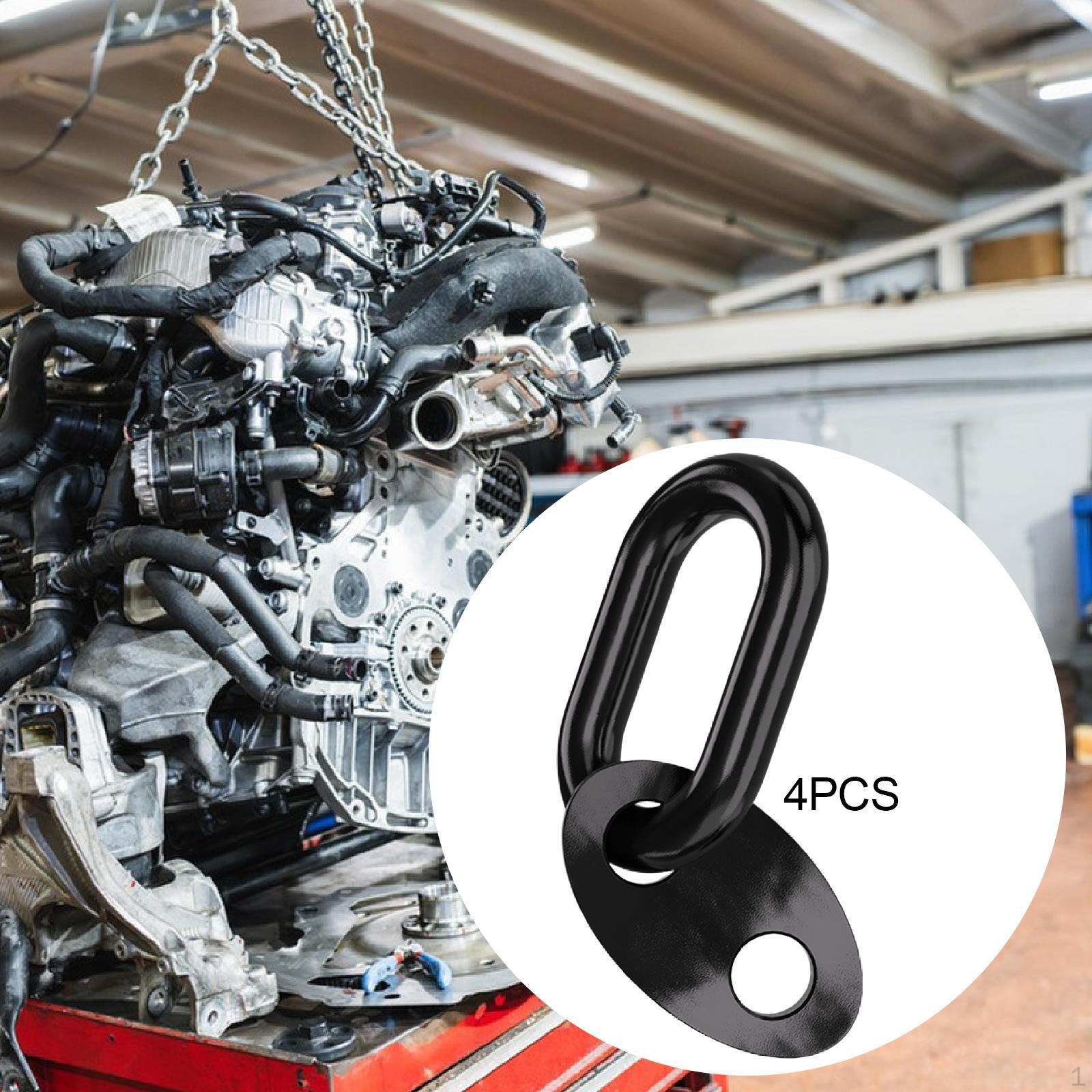 

4 Pieces 7100 Engine Lifting Bracket Support Bar 5500 lb Capacity Easy to Install Steel for Load чорний