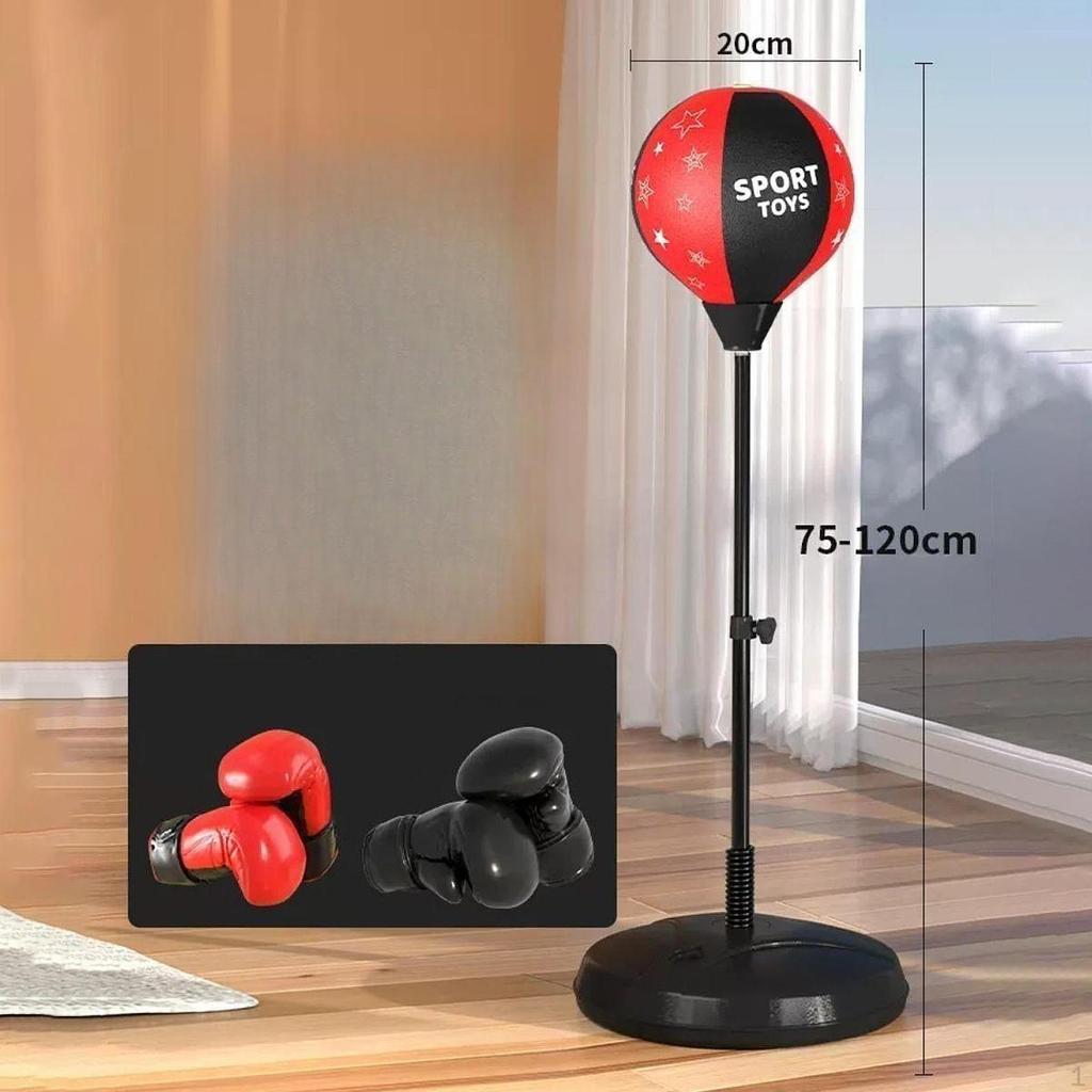Boxset mit Ständer, Handschuhen und Reaktionsball für Indoor-Fitnesstraining für alle Altersgruppen