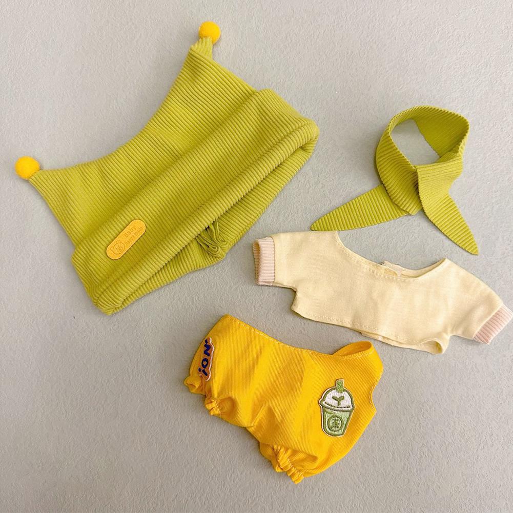 For 20CM Cotton Doll Rompers Cartoon Plush Doll Replacement Outfit Playing House Accessories Mini Clothes