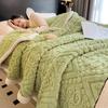 Super Soft Fluffy Lightweight Fleece Blanket Soft Warm Winter Blanket with Heat Retention Throw Lap Blanket Simple Solid Color