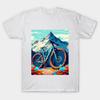 Men Black Print T-shirt Mountain Bike Bicycle Cycling Mountain Biker Cyclist Mountains No-Cut Transfer Paper Print Cotton Tshirt