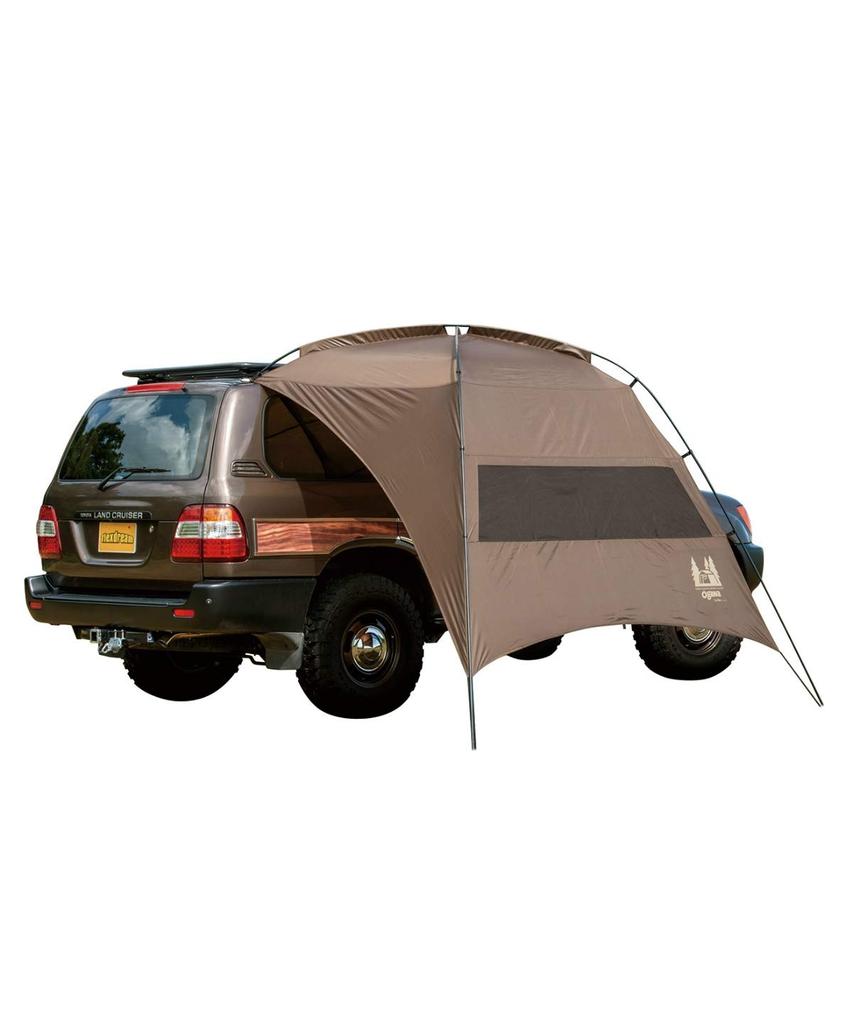 Ogawa Outdoor Camping Tarp Car Side Tarp AL-2 Dark Brown 2334