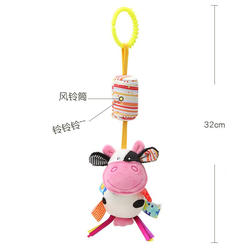 

New Soft Appease Towel Baby Rattle Animals Toys Soothe Reassure Sleeping Blankie Towel Lathe Hanging Educational Toddler Toys синій