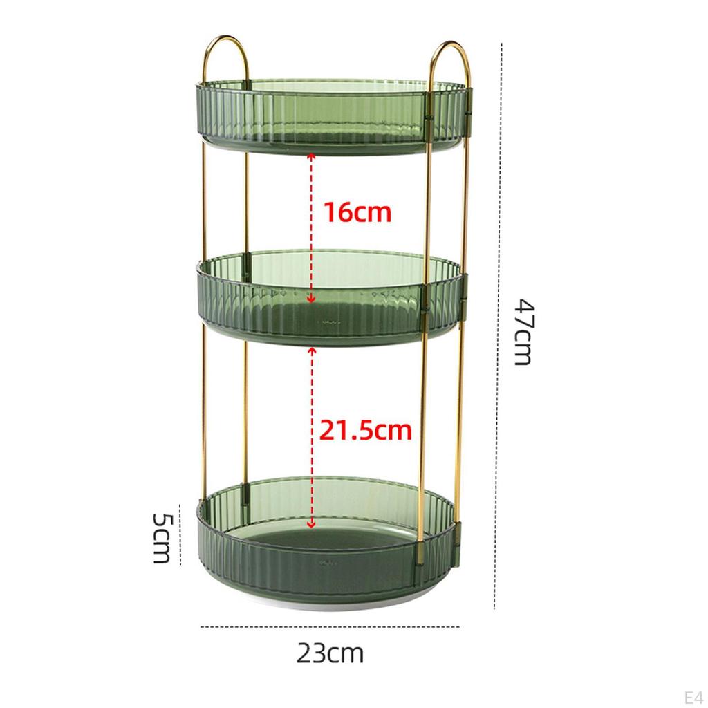 3 Tier Makeup Brush Storage Rotating Organizer for Vanity And Desk