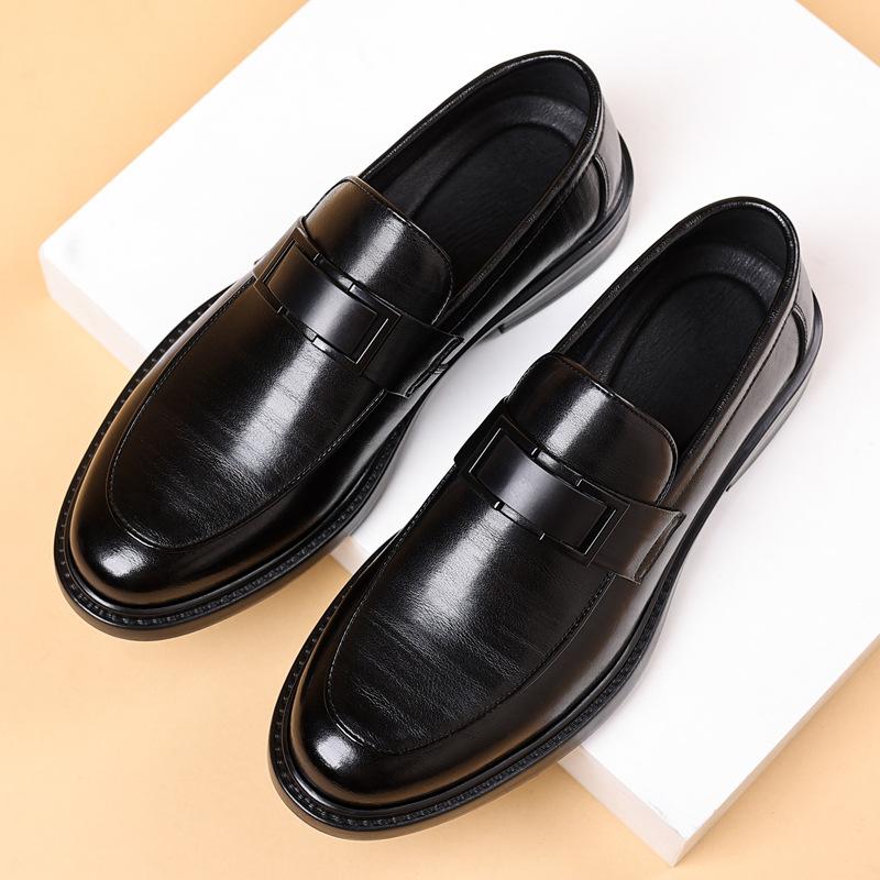 Fashion British Style Fashion Loafers for Men Spring Autumn New Designer Black Dress Shoes Man 2025 Leather Casual Shoes Male