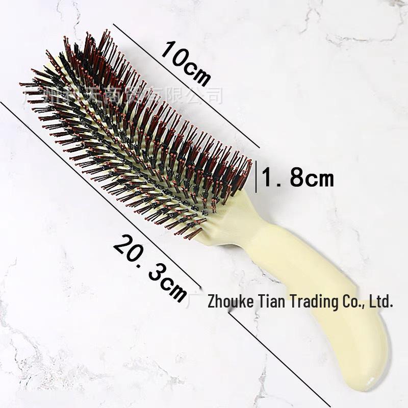 

S-образный инструмент для укладки волос: Вечерняя расческа для пышных причесок, дизайн со щетиной для гладкой, профессиональной красоты и макияжа