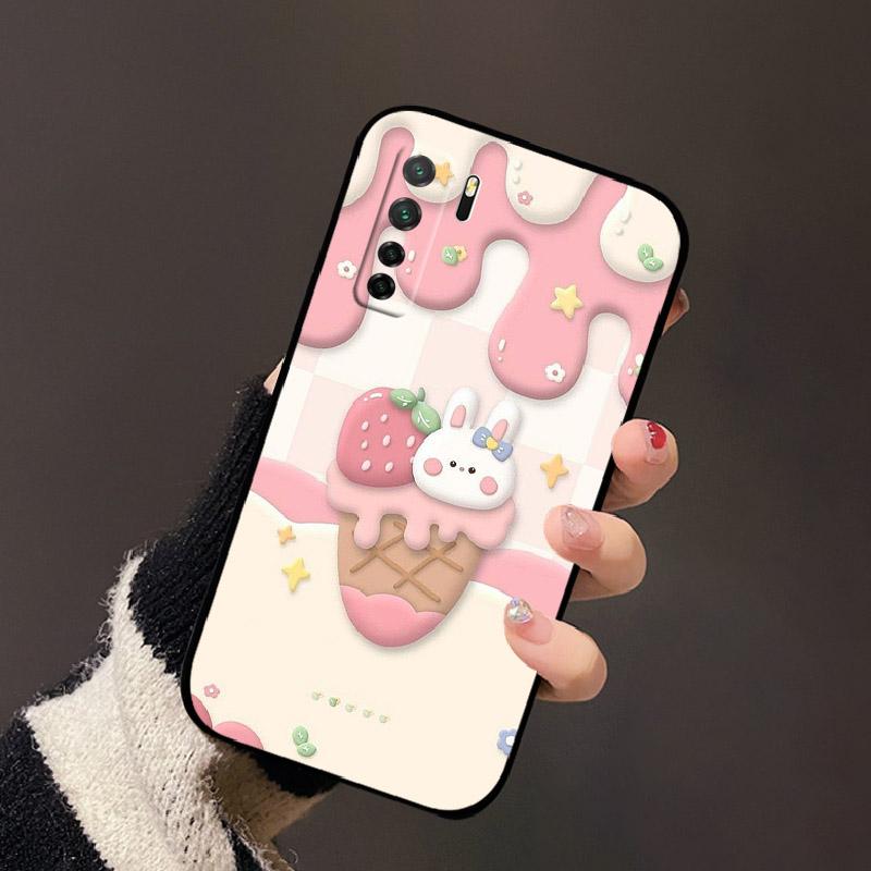 For Huawei P40 Lite 5G Nova 7 SE Case Cute Cartoon Cover Shockproof Soft Silicone Phone Shell Funda For Honor 30S Russia Edition