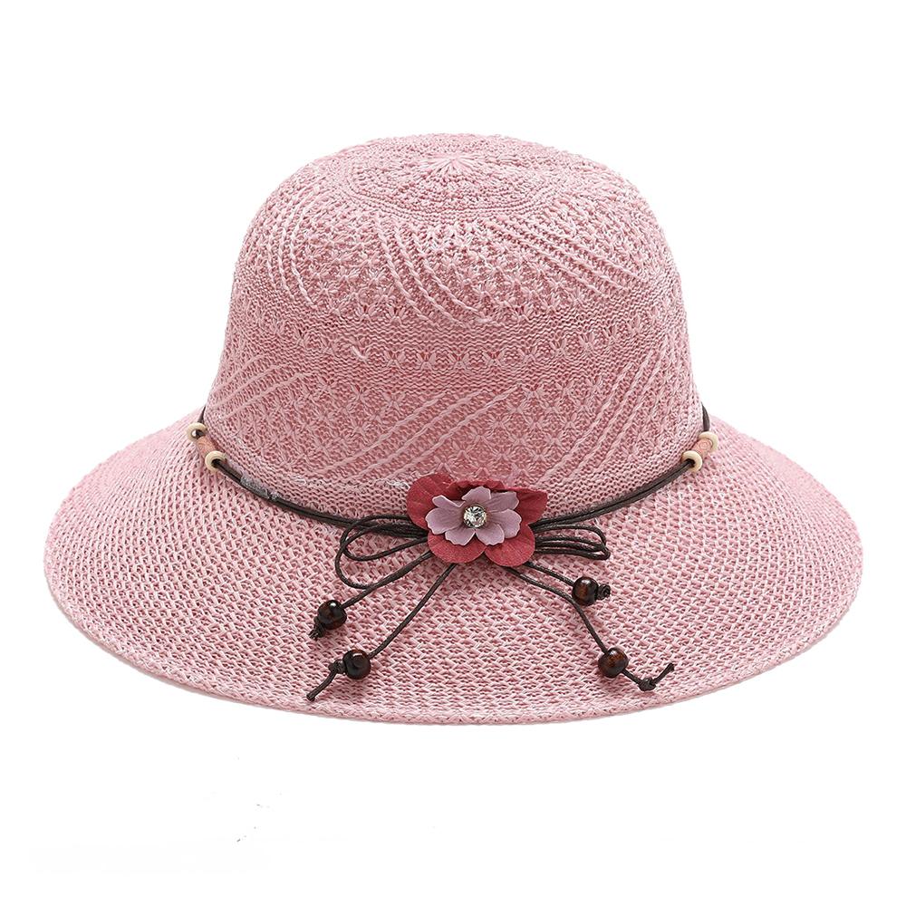 2024 New Summer Sunscreen Hat Bowknot Straw Hat for Women Fashion Wide Brim Sunhat Beach Cap Outdoor Foldable Sweet Breathable