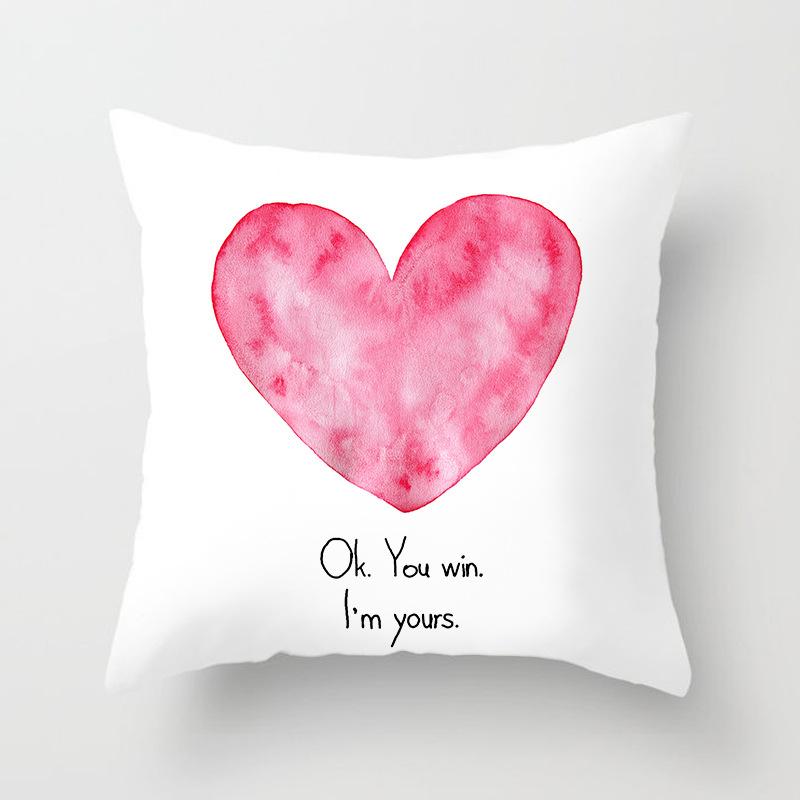 New Valentine's Day Pillowcase, Holiday Gift Home Decoration Pillow Cushion Cover, Love Pillow