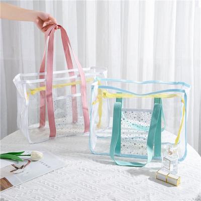 Cosmetic Bag Pvc Transparent Handbag Large Capacity Beach Tote Bag  Outdoor