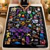 Flannel Blanketminecraft Warm Soft Throw Blanket for Indoor Sofa Bed Living Room Use