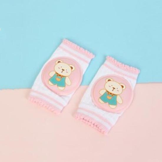 

1 пара новых хлопковых безопасных детских наколенников, гетры для младенцев, дышащие детские сетчатые губки для малышей, наколенники с героями мультфильмов