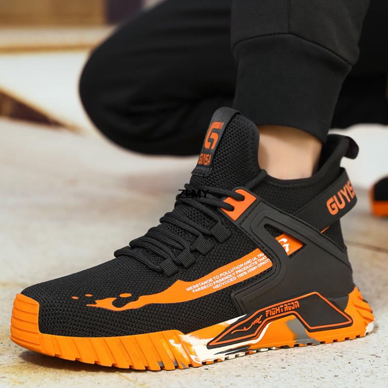 Fashion Fashion Steel Toe Sneaker for Men Safety Shoes 2024 Breathable Work Safety Boots Man Industrial Work Shoes Male Security Boots