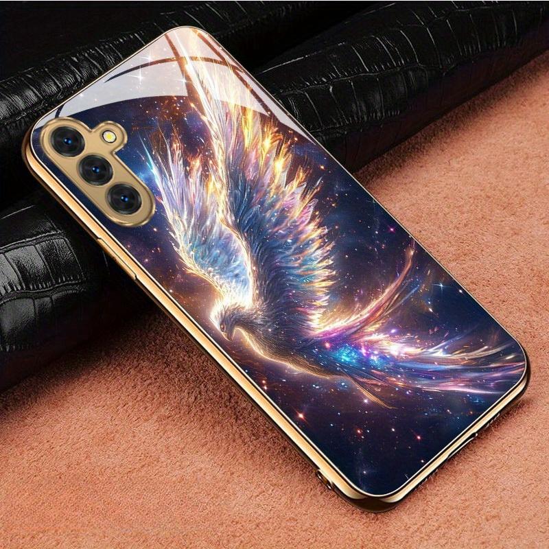 

Fashion Eagle Colorful High-end PhoneCase Electroplated Glass PhoneCase for Galaxy S26 S25 S24 S23 S22 S21 FE,Ultra,Plus For Galaxy S22 Ultra