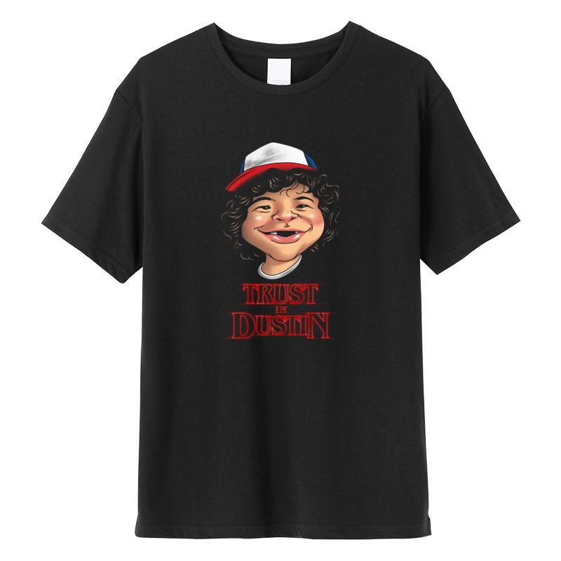 Buy Trust In Dustin Print Plus Size XS-6XL T-Shirt 100%Cotton See tops ...
