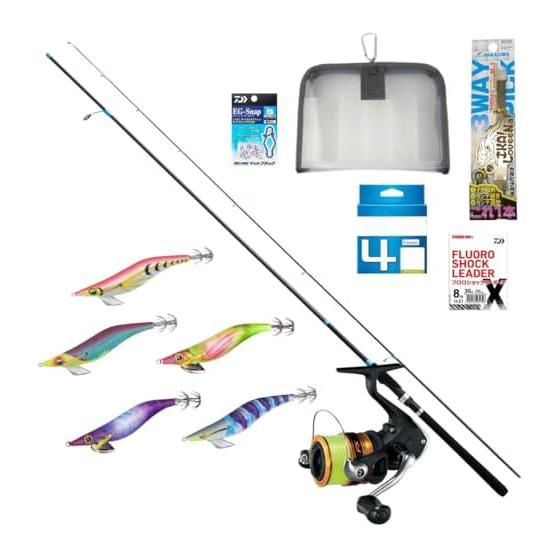 Shimano s Luermatic introductory set PE thread wound Eging set Seabass set Light game set Eging rod Seabass rod Light game rod Eging snap Spinning