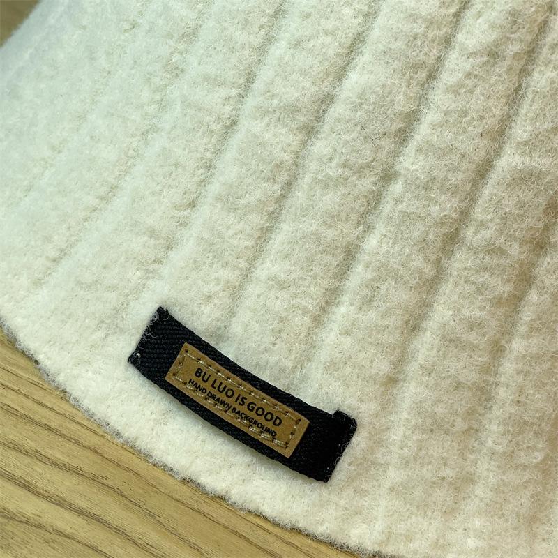 Hat Women's Autumn and Winter New Ear Protection Knitted Wool Hat Thermal Basin Hat Casual Cold Hat