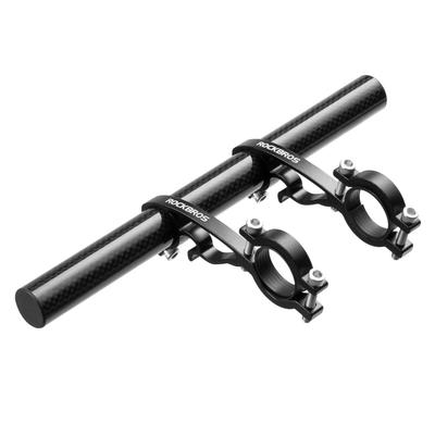 ROCKBROS Bicycle Handlebar Extension Bracket Extension Bar Carbon Lightweight Carbon Fiber Extension Bicycle Holder Extension Mount Long 25cm