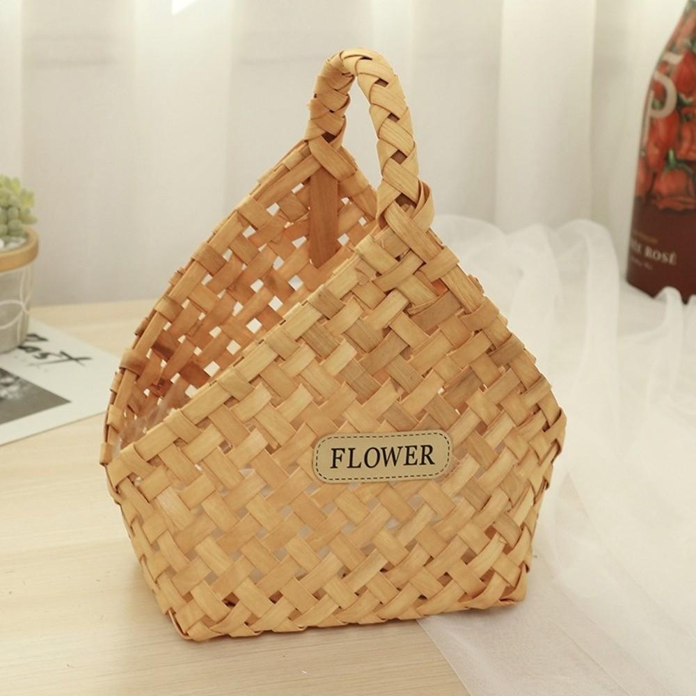 Geflochtener Korb Weidenkorb Handgeflochtener Blumenkorb Langlebiger Blumenarrangement-Korb Foto-Requisiten